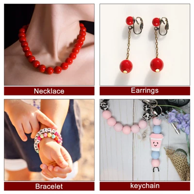 Unique Bargains Loose Craft DIY Earring Necklace Making Acrylic Round Beads 900 Pcs - Image 4