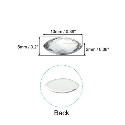 Unique Bargains Acrylic Horse Eye DIY Jewelry Craft Embellishments Marquise Gems 300 Pcs