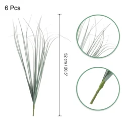 Unique Bargains Plastic Fake Wheat Garden Decor Artificial Grass Plants 6 Pcs