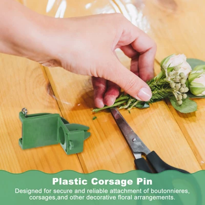 Unique Bargains Plastic Triangle Corsage Buttonhole Safety Pin Wedding - Image 3