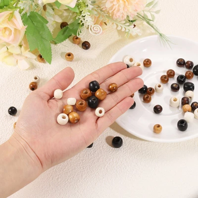 Unique Bargains Natural Maple Wood Round Loose Beads For Jewelry Making 400 Pcs - Image 4