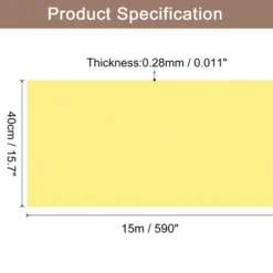 Unique Bargains Wallpaper, Peel And Stick Wallpaper Contact Paper Solid Color Vinyl Self-Adhesive Wall Paper Decorative Lemon Yellow 590" X 15.7"