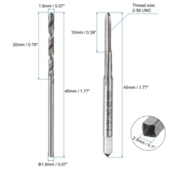 Unique Bargains 6542 High Speed Steel M2 Screw Metric Straight Flute Thread Tap And Twist Drill Set
