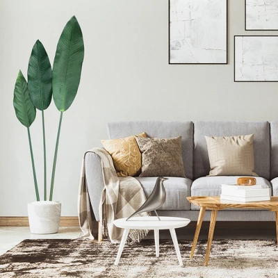 Unique Bargains Plastic Artificial Fake Stem Leaf Branches Decor Green 10 Pcs - Image 5