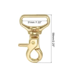 Unique Bargains Pure Brass Round Lobster Clasp Keychains For DIY Leather Craft 3 Pcs