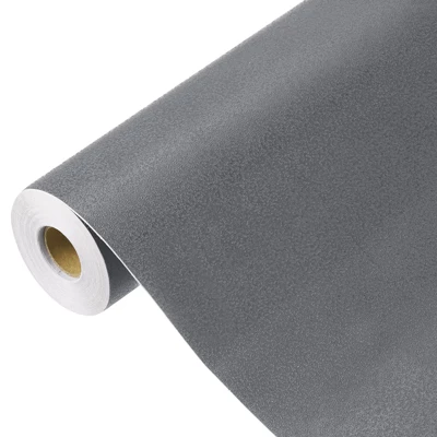 Unique Bargains Wallpaper, Peel And Stick Wallpaper Contact Paper Solid Color Vinyl Self-Adhesive Wall Paper Decorative Dark Grey 590" X 15.7" - Image 6