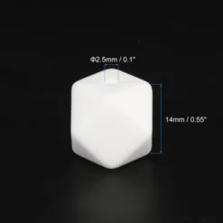 Unique Bargains DIY Keychain Necklace Jewelry Making Hexagonal Silicone Beads 40 Pcs