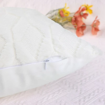 Unique Bargains Short Plush Solid Color Soft Living Room Throw Pillowcases 2 Pcs - Image 3