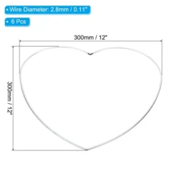 Unique Bargains Metal Heart Shape Craft Kits DIY Style Dream Catcher Rings 6 Pc