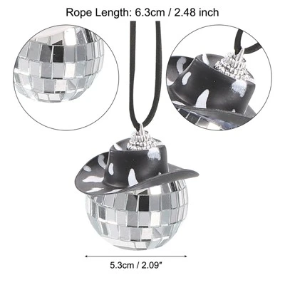 Unique Bargains Shiny Mirror Ornament Car Party Accessory Disco Ball