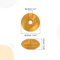 Unique Bargains Round Loose Silicone Beads For Keychain Jewelry Making 50 Pcs