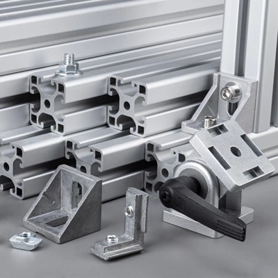 Unique Bargains Aluminum Alloy Corner Brace Joint Connector Mount 45 Degree Angle Profile Brackets For 3060 Series Black 2 Pcs - Image 3