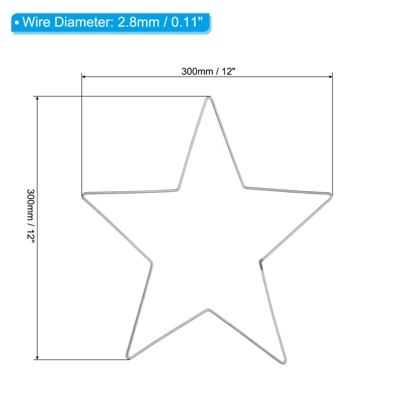 Unique Bargains Metal DIY Craft Macrame Wreath Star Shape Dream Catcher Rings