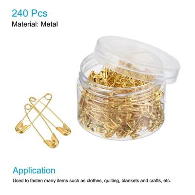Unique Bargains Metal Blankets Crafts Brooch Making Home Sewing Safety Pins 240 Pcs - Image 2