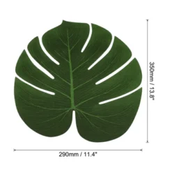 Unique Bargains Durable Lifelike Appearance Artificial Green Palm Leaves