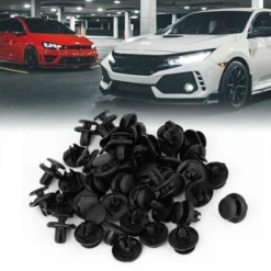 Unique Bargains Auto Door Trim Fender 8mm Hole Nylon Rivets Fastener Black For Accord