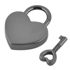 Unique Bargains Metal Heart Shaped Security Lock Black