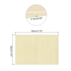 Unique Bargains Unfinished Smooth Surface Grain Laser Cutting Basswood Sheet 6 Pcs