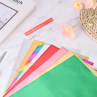 Unique Bargains Deco Foil Transfer Sheets For DIY Craft Laser Printer 8.5"x11" 50 Pcs Colorful - Image 3