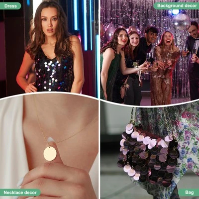 Unique Bargains Sewing Craft DIY Plastic Sequin Embellishments Dark Gold 2000 Pcs - Image 3