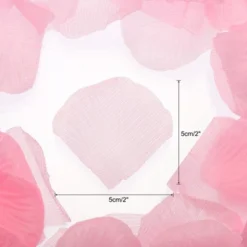 Unique Bargains Faux Silk Artificial Flower Rose Petals For Wedding Decoration 2x2 Inch 3200 Pcs Light Pink