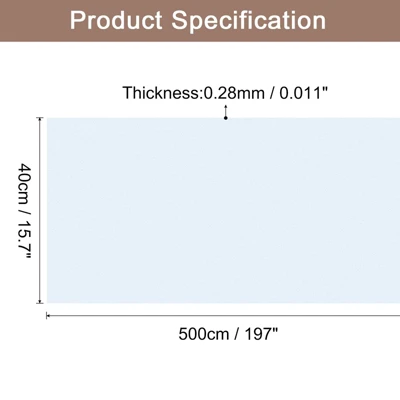 Unique Bargains Wallpaper, Peel And Stick Wallpaper Contact Paper Solid Color Vinyl Self-Adhesive Wall Paper Decorative Pale Blue 197"x15.7"