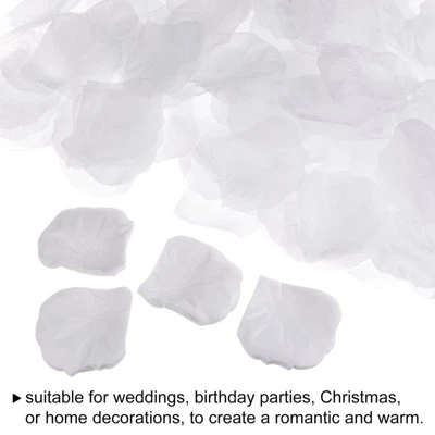 Unique Bargains Decoration Wedding Party Silk Artificial Flower Petals White 1000 Pcs - Image 4