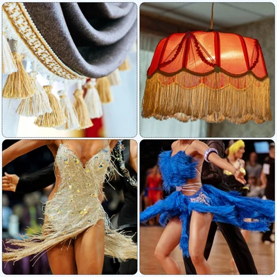 Unique Bargains DIY Sewing Craft Costume Decoration Sparkling Sequin Fringe Trim - Image 5