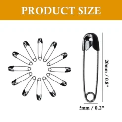 Unique Bargains Clothes Sewing Crafts Rust Resistant Metal Safety Pins Black 100 Pcs