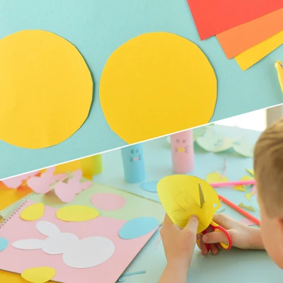 Unique Bargains Blank Smooth Circle Cardstock For DIY Crafts Classroom Decoration 30 Pcs - Image 3