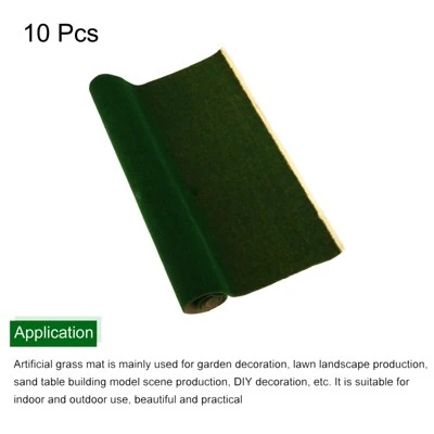 Unique Bargains Realistic Artificial Grass Mat 10" X 10" - Image 2