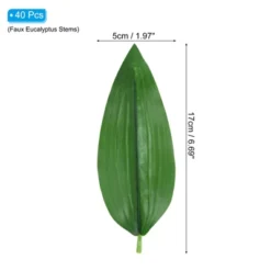Unique Bargains Silk Fake Leaves Artificial Greenery Decoration Artificial Flowers 40 Pcs
