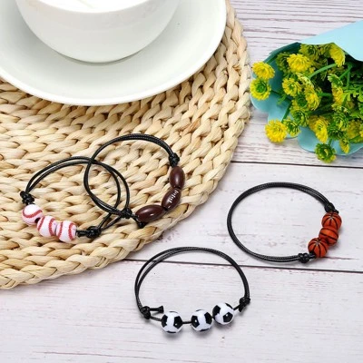 Unique Bargains Opaque Acrylic DIY Necklace Bracelet Loose Basketball Sport Ball Beads 0.39" 60 Pcs - Image 4