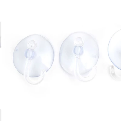 Unique Bargains Home Bathroom Plastic Suction Cup Hooks Clear 3 Pcs - Image 3