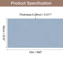 Unique Bargains Wallpaper, Peel And Stick Wallpaper Contact Paper Solid Color Vinyl Self-Adhesive Wall Paper Decorative Morning Blue 590" X 23.6"