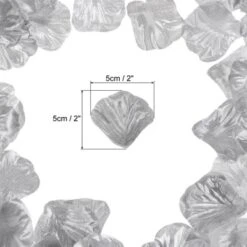 Unique Bargains Decoration Wedding Party Silk Artificial Flower Petals Silver Tone 2000 Pcs