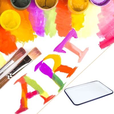 Unique Bargain Rectangular Metal Triple Rust Butcher Tray Palette For Art Paint - Image 5