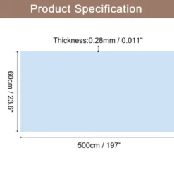 Unique Bargains Wallpaper, Peel And Stick Wallpaper Contact Paper Solid Color Vinyl Self-Adhesive Wall Paper Decorative Sky Blue 197"x23.6"