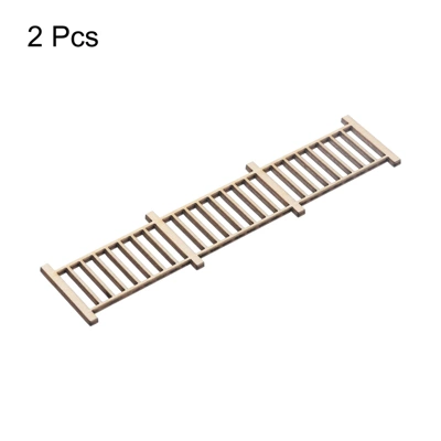Unique Bargains Wood Miniature DIY Decorative Garden Fence 4.21 Inch 2 Pcs - Image 2