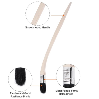 Unique Bargains Bristle Wall Treatment Tool Paint Brush With Wooden Handles - Image 3