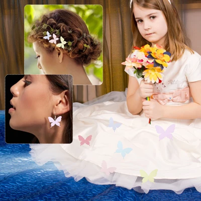 Unique Bargains Crafts DIY Wedding Organza Butterfly Ornament Appliques 20 Pcs - Image 5