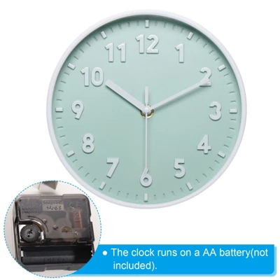 Unique Bargains Battery Operated Silent Non-Ticking 3D Number Quartz Wall Clock 8" - Image 3