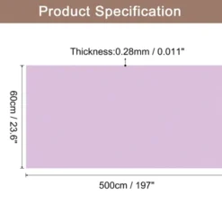 Unique Bargains Wallpaper, Peel And Stick Wallpaper Contact Paper Solid Color Vinyl Self-Adhesive Wall Paper Decorative Purple 197"x23.6"