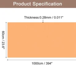 Unique Bargains Wallpaper, Peel And Stick Wallpaper Contact Paper Solid Color Vinyl Self-Adhesive Wall Paper Decorative Orange 394"x23.6"