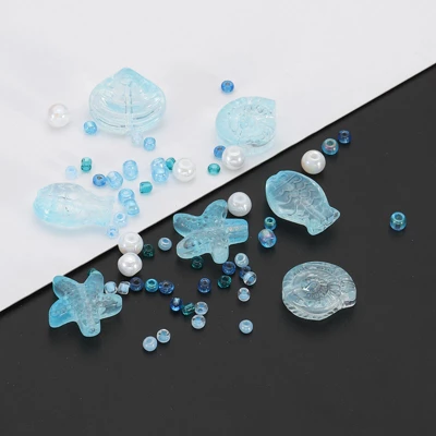 Unique Bargains Jewelry Making Craft Embellishments Ocean Animal Glass Beads - Image 2