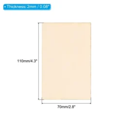 Unique Bargains Natural DIY Craft Rectangle Unfinished Crafted Wood Pieces 40 Pcs