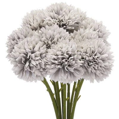 Unique Bargains Silk Chrysanthemum Faux Artificial Flower For DIY Craft Wedding Decoration 10 Pcs - Image 7