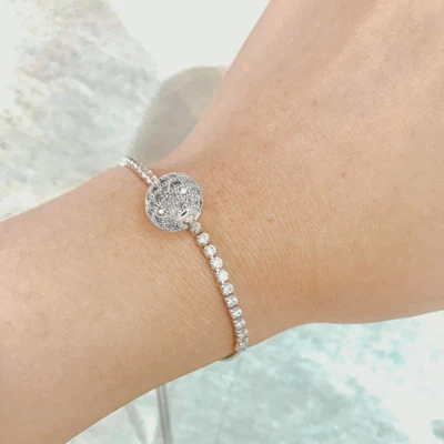 Unique Bargains Round Brass Rhinestone DIY Bracelets Earrings Charm Spacer Beads 8 Pcs - Image 4