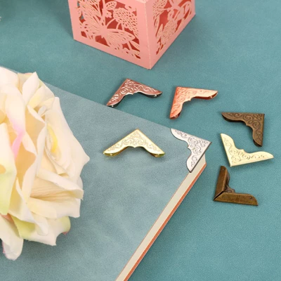 Unique Bargains Metal Retro Decorative Scrapbook Photo Book Protecting Corners 50 Pcs 1.18" - Image 4