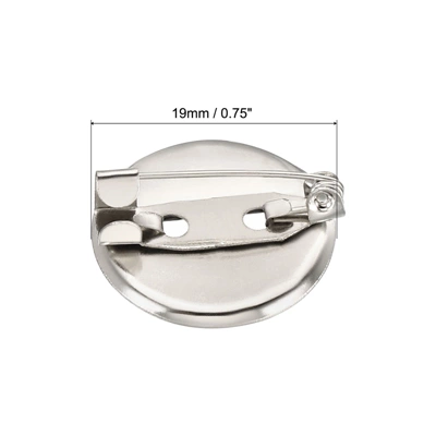 Unique Bargains Metal DIY Blankets Crafts Brooch Making Home Sewing Blank Trays Safety Pins 50 Pcs